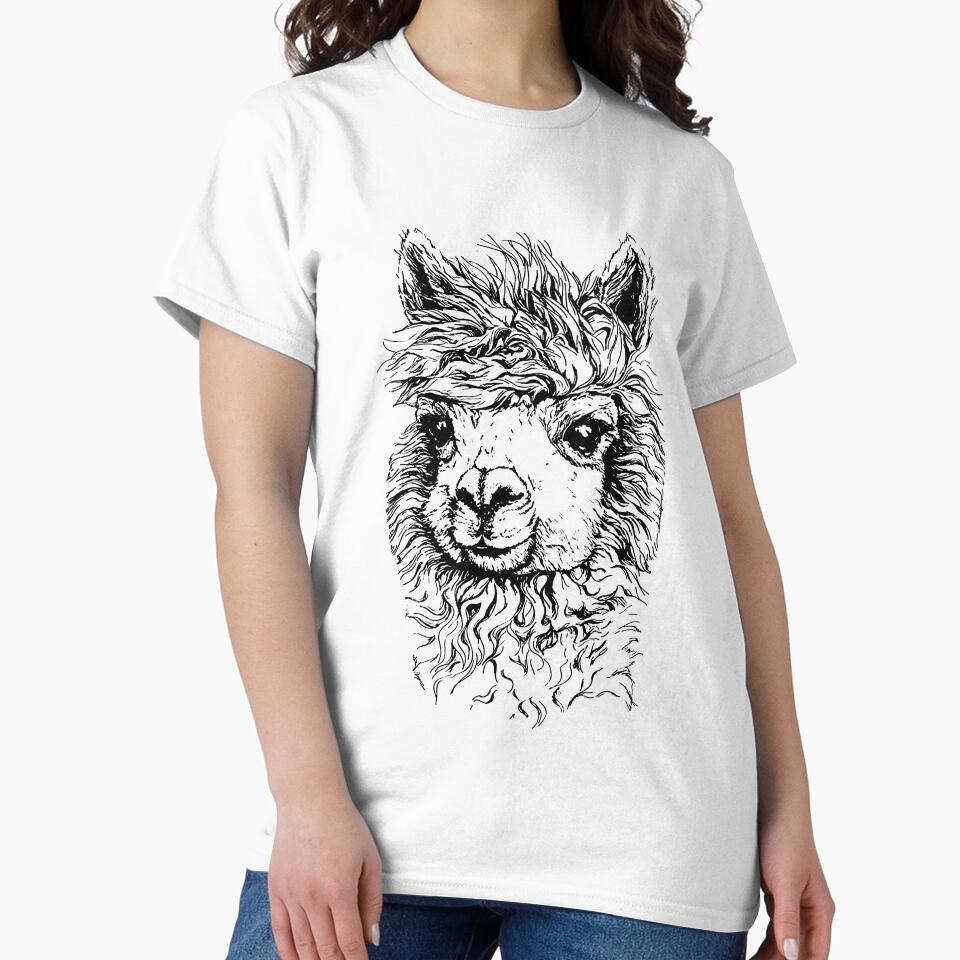 Cute Llama Face by whitneyiott9632 T-Shirts, Hoodie, Sweatshirt | BlankRebels.com (Image 2)
