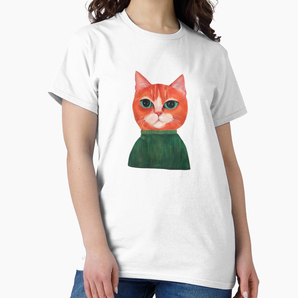 Funny Orange Cat Digital Artwork by RayanaArt T-Shirts, Hoodie, Sweatshirt | BlankRebels.com (Image 2)