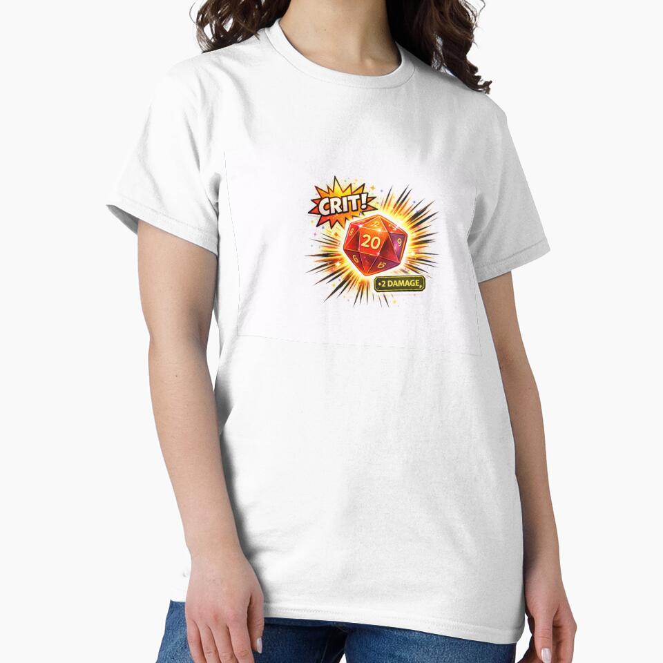 Crit Critical Hit D20 Gaming Damage Dice by jgvisualarts T-Shirts, Hoodie, Sweatshirt | BlankRebels.com (Image 2)