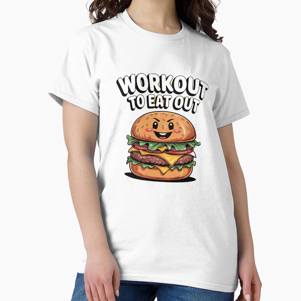 Workout To Eat Out | T-Shirt by NicolasGlowArt Hoodie, Sweatshirt | BlankRebels.com (Image 2)