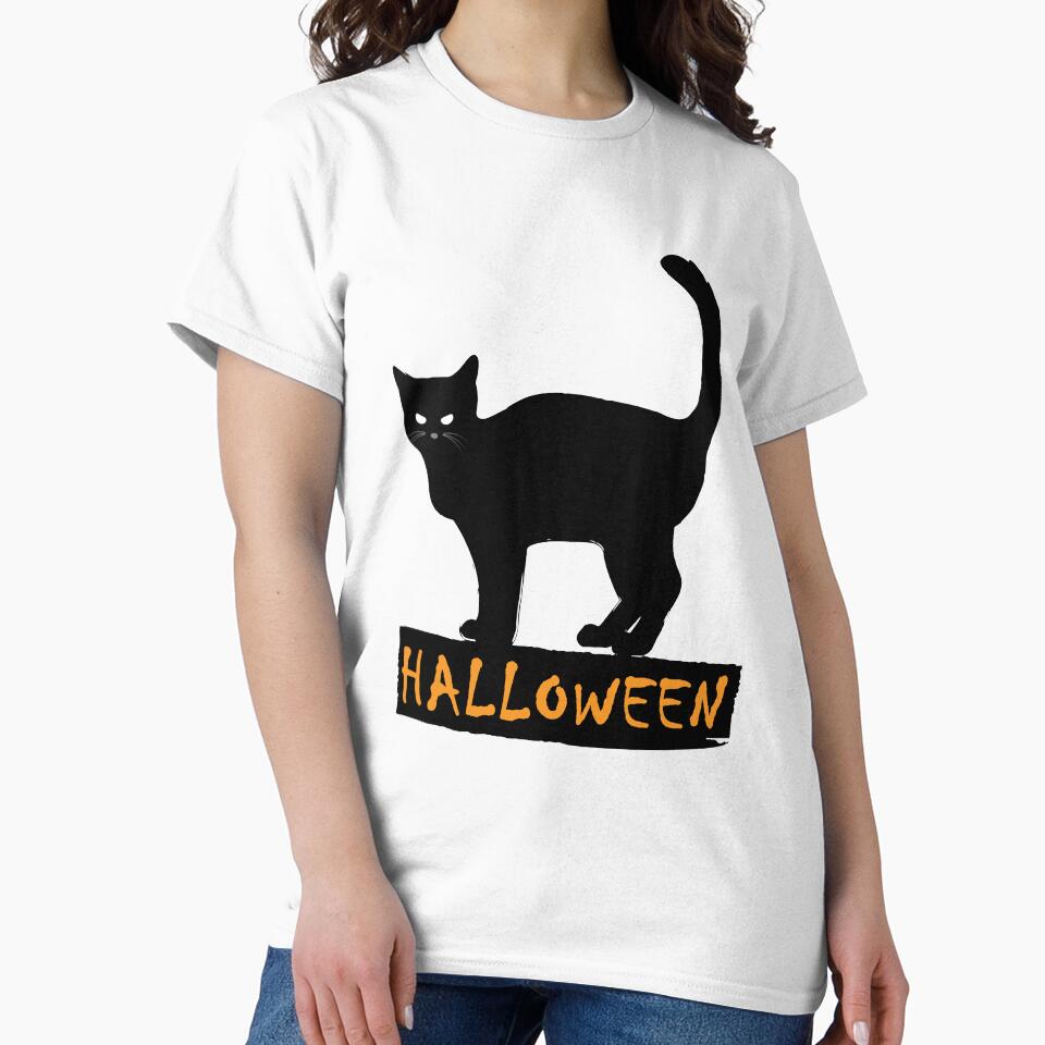 Black Cat Happy Halloween T-Shirts, Hoodie, Sweatshirt