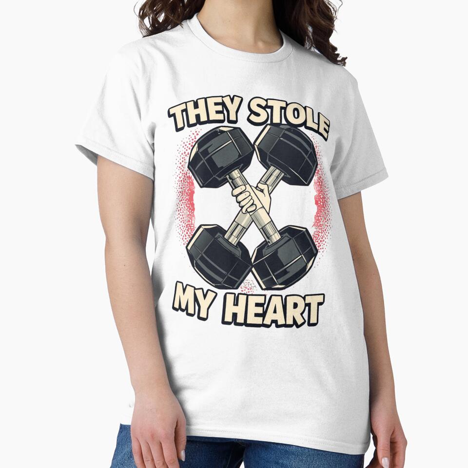 They Stole My Heart Funny Gifts For Gym Lovers On Valentine`s Day by Martysstore T-Shirts, Hoodie, Sweatshirt (Image 2)