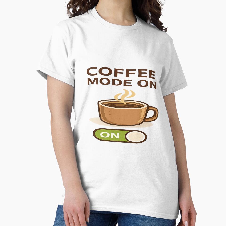 Coffee Mode On – Minimal Coffee Lover Design by Designpnl T-Shirts, Hoodie, Sweatshirt | BlankRebels.com (Image 2)