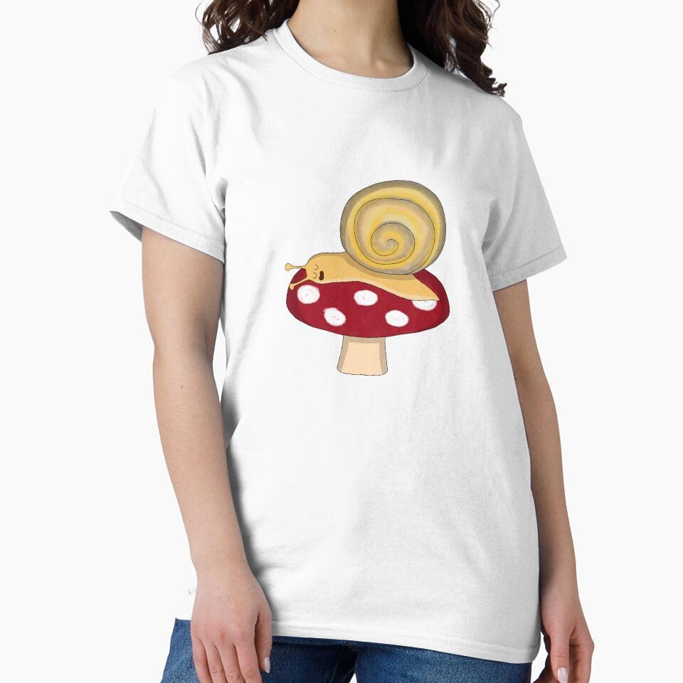 Snail sleeping on a mushroom by Adaptixstudio T-Shirts, Hoodie, Sweatshirt | BlankRebels.com (Image 2)