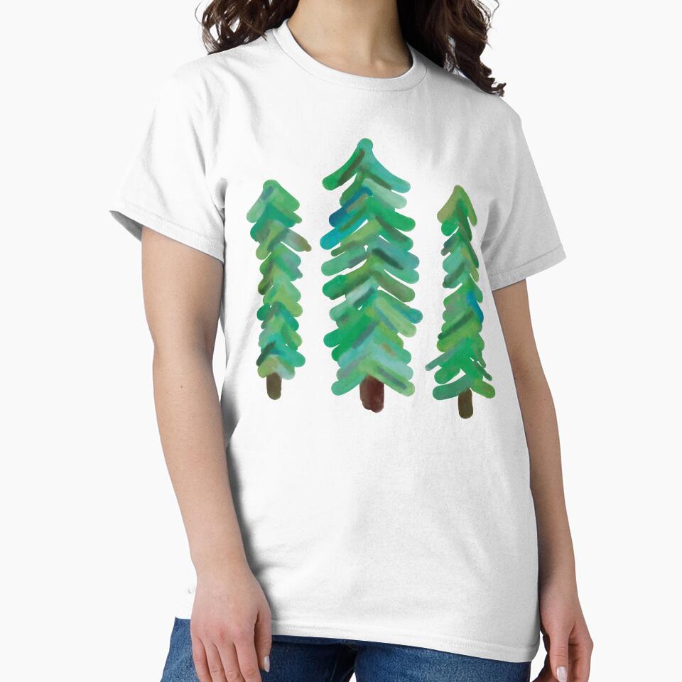 Watercolor Pine Trees by Pavnud T-Shirts, Hoodie, Sweatshirt | BlankRebels.com (Image 2)