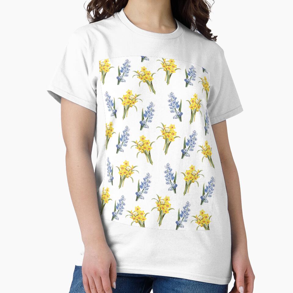 Daffodil and hyacinth spring flowers by LittleBettyMakes T-Shirts, Hoodie, Sweatshirt | BlankRebels.com (Image 2)