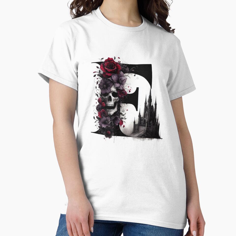 Gothic Halloween Skull and Roses F by CultDigHoriz T-Shirts, Hoodie, Sweatshirt | BlankRebels.com (Image 2)
