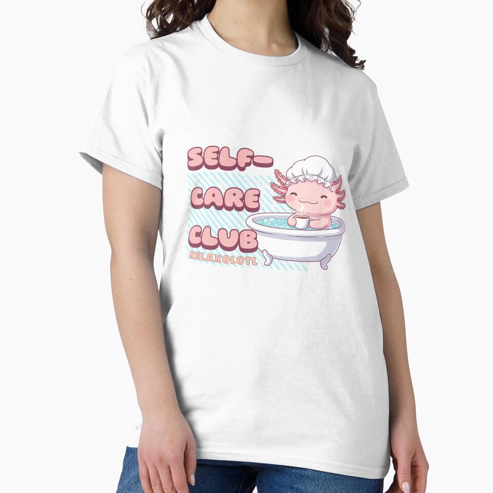 Self-Care Club Relaxolotl by Paw Print Tee Hoodie, Sweatshirt | BlankRebels.com (Image 2)