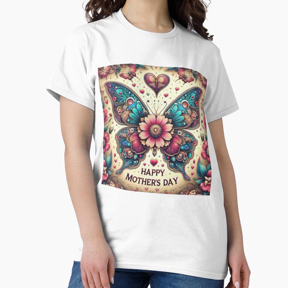 Mothers Day Butterfly Flower Heart by Illuministique T-Shirts, Hoodie, Sweatshirt | BlankRebels.com (Image 2)