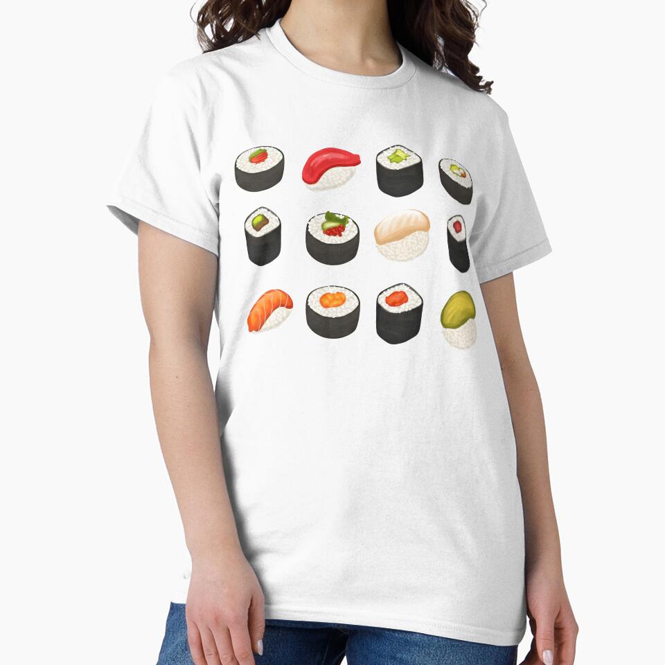 Sushi, Sushi Lover, Japanese Gifts, Food Gifts, Sashimi, Funny, Sushi Gifts by DesignDenDo ⭐⭐⭐⭐⭐ T-Shirts,... (Image 2)