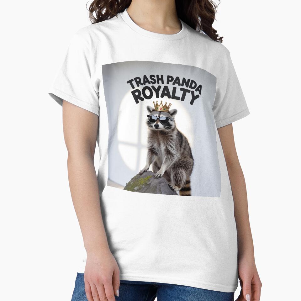 Trash Panda Royalty | Raccoon T-Shirt by NicolasGlowArt Hoodie, Sweatshirt | BlankRebels.com (Image 2)