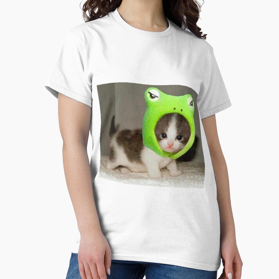 kitten with frog hat by valwerty T-Shirts, Hoodie, Sweatshirt | BlankRebels.com (Image 2)