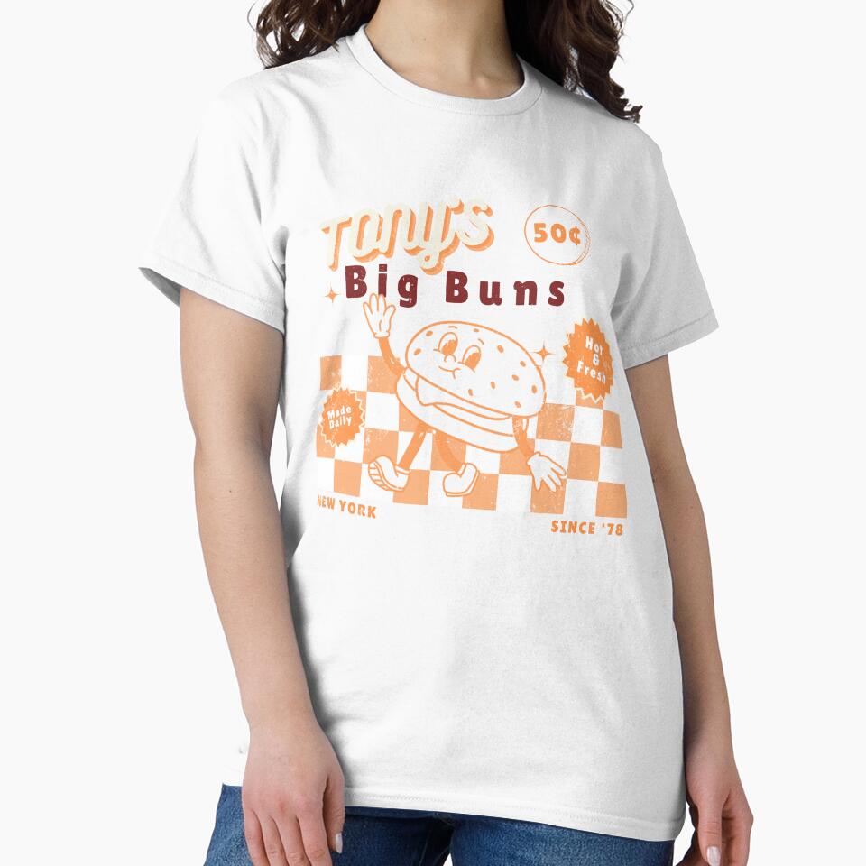 Tony's Big Buns / Retro Burger Tee by BearArt101