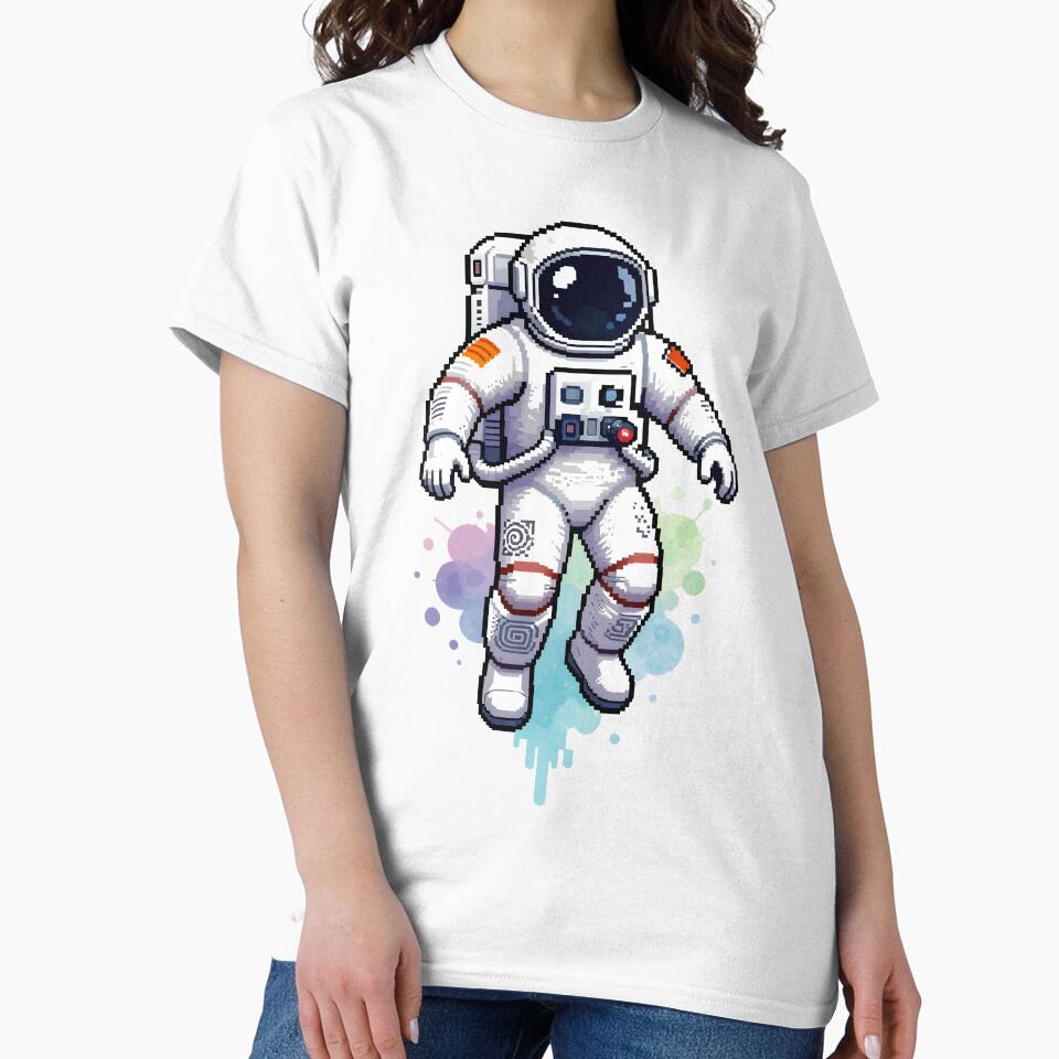 Astronaut Floating with watercolor splash by inkadventure T-Shirts, Hoodie, Sweatshirt | BlankRebels.com (Image 2)