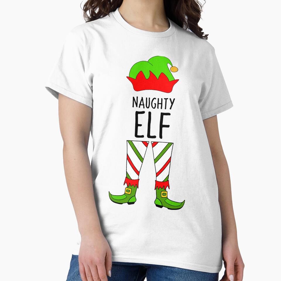 Naughty Elf Matching by Sartoris Art T-Shirts, Hoodie, Sweatshirt | BlankRebels.com (Image 2)