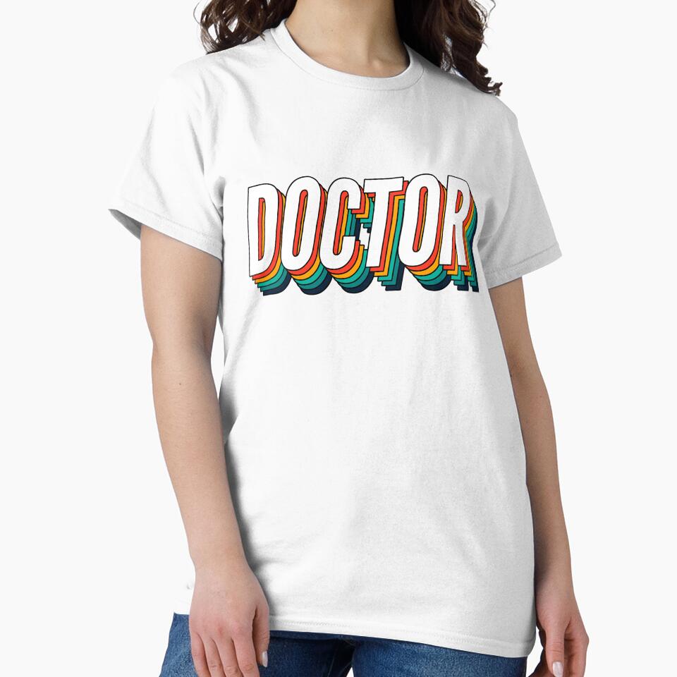 Doctor Retro Vintage Label For The Best Doctor by SVPOD T-Shirts, Hoodie, Sweatshirt | BlankRebels.com (Image 2)