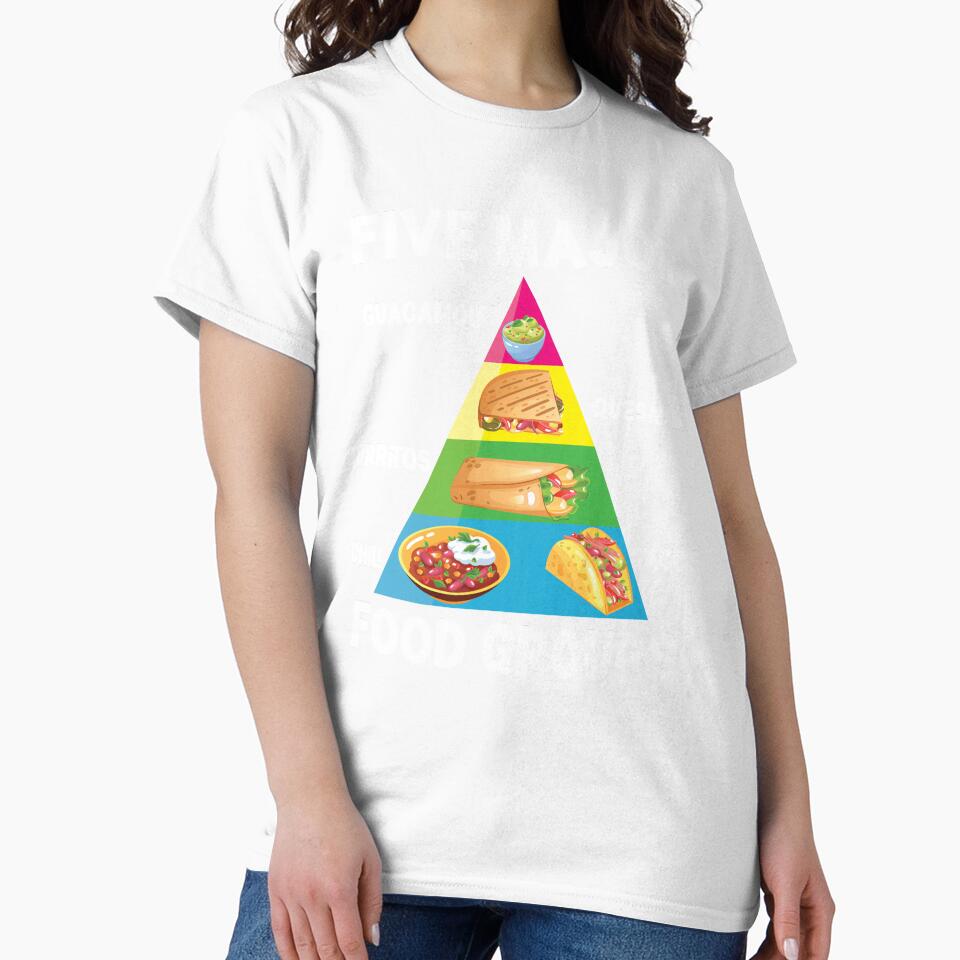 Mexican Food Lover Tacos Burritos Chili Major Food Groups Pyramid by CharJens