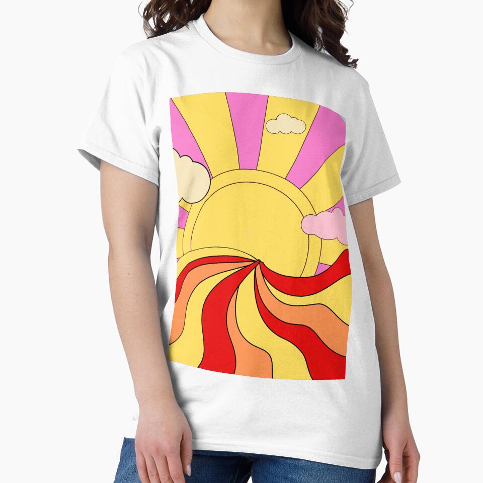 retro sunset pattern design shirts by anandsiva2703 Hoodie, Sweatshirt | BlankRebels.com (Image 2)