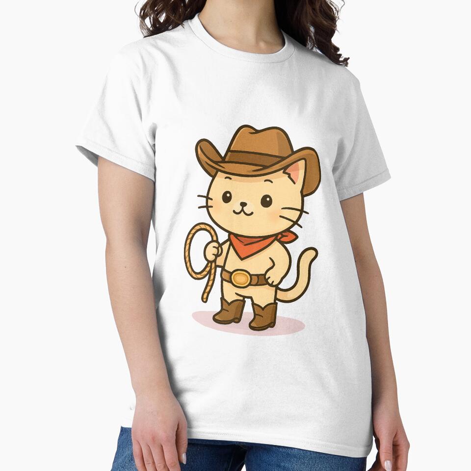Cute Cowboy Cat Cartoon by HoopeStylee T-Shirts, Hoodie, Sweatshirt | BlankRebels.com (Image 2)