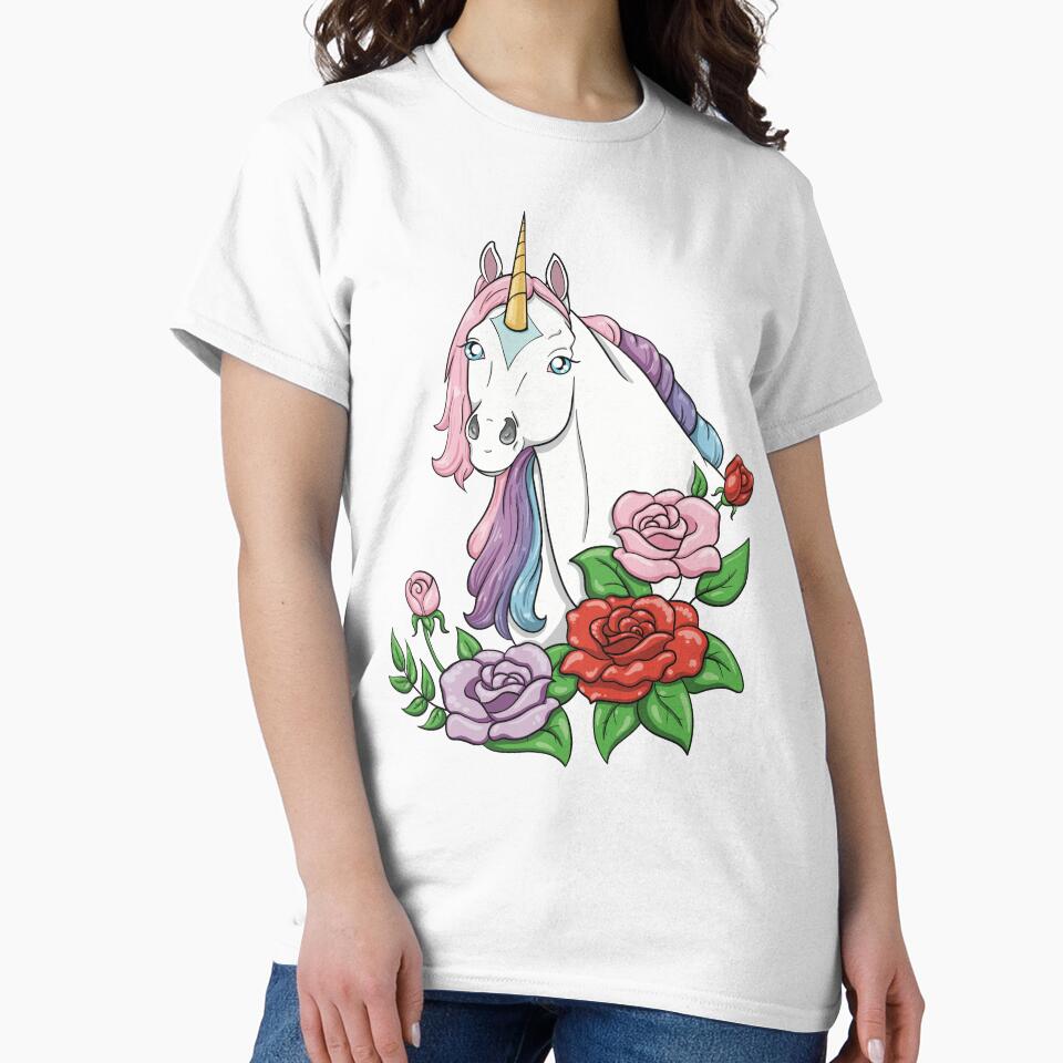 Rose Unicorn by Lady-Lilac T-Shirts, Hoodie, Sweatshirt | BlankRebels.com (Image 2)