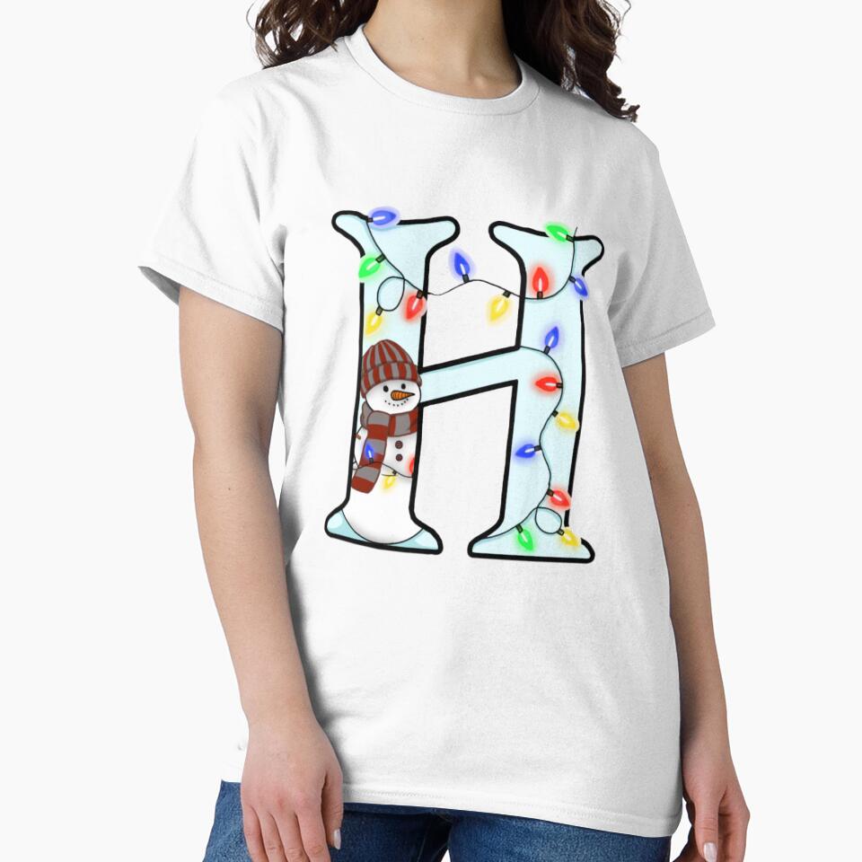 Holiday themed letter H by Artistkhg T-Shirts, Hoodie, Sweatshirt | BlankRebels.com (Image 2)