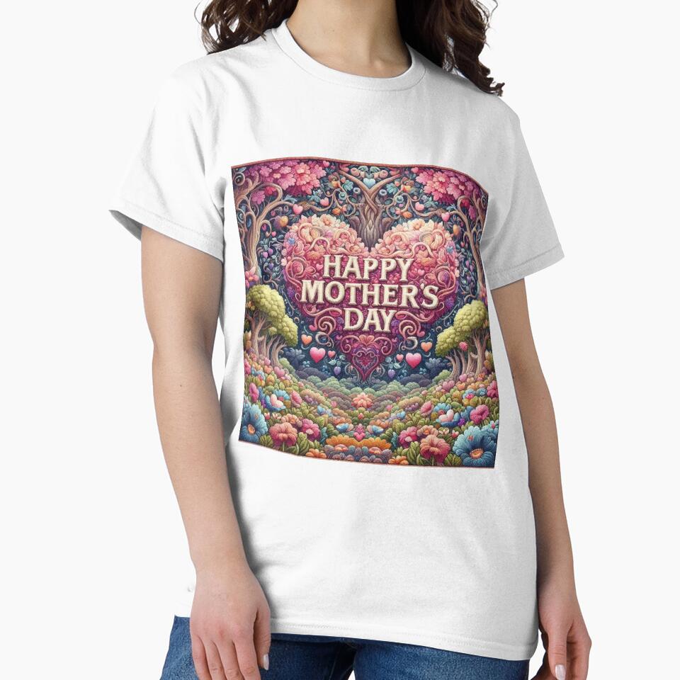 Happy Mothers Day Floral Flower Heart forest by Illuministique T-Shirts, Hoodie, Sweatshirt | BlankRebels.com (Image 2)