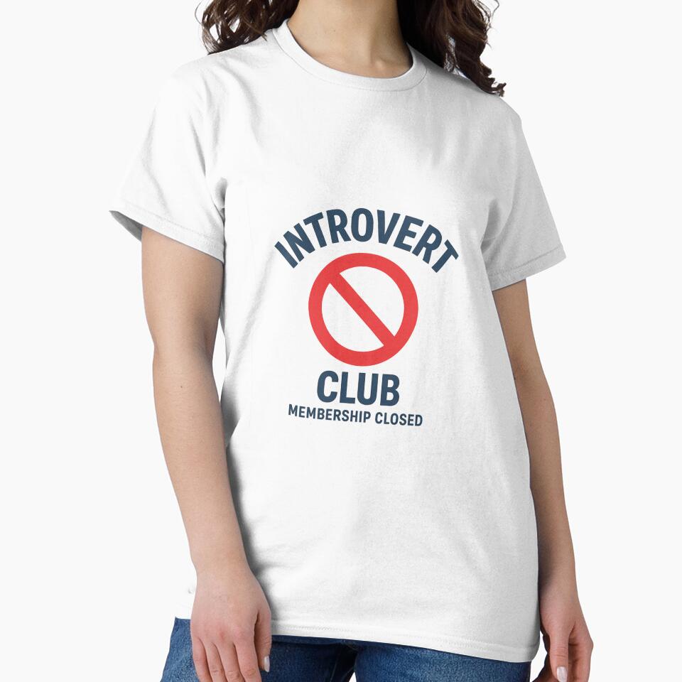 Introvert Club Shirt – Funny Anti-Social T-Shirt for Introverts | Membership Closed Tee by DJCApparel Hoodie,... (Image 2)