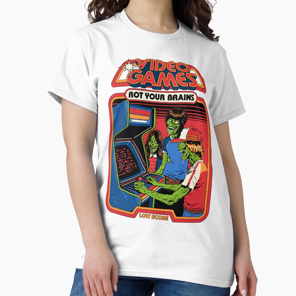 Video Games Rot Your Brains by Steven Rhodes T-Shirts, Hoodie, Sweatshirt | BlankRebels.com (Image 2)