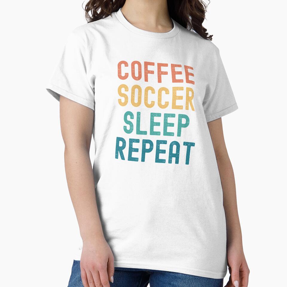 Coffee Soccer Sleep Repeat - Funny Soccer & Coffee Gift by kindxinn