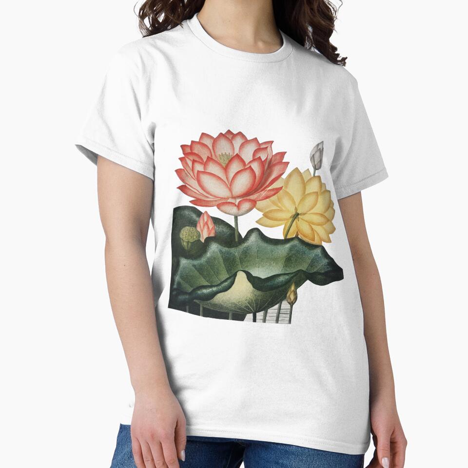 vintage lotus waterlilies by ZinZoe T-Shirts, Hoodie, Sweatshirt | BlankRebels.com (Image 2)