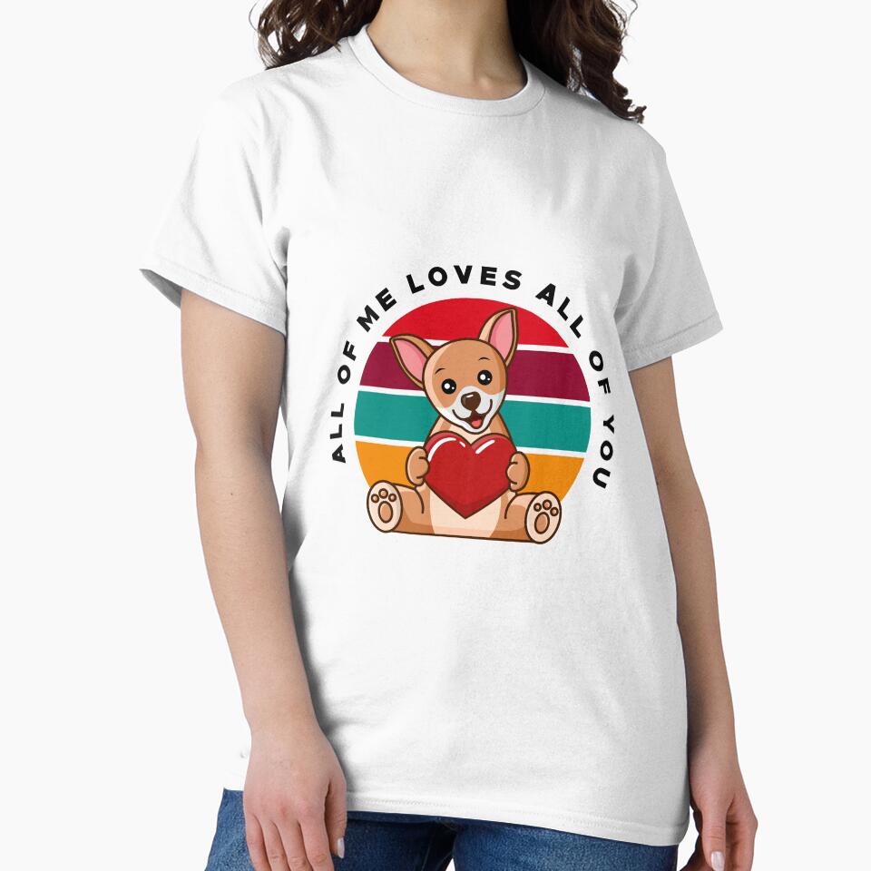 Chihuahua Retro Sunset Valentine by LindaCooke T-Shirts, Hoodie, Sweatshirt | BlankRebels.com (Image 2)