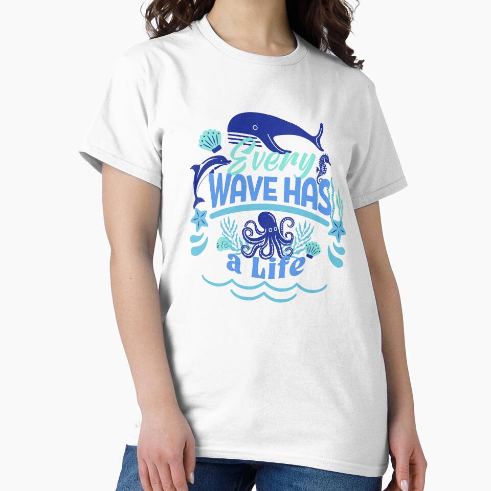 Every Wave Has a Life by Paw Print Tee Hoodie, Sweatshirt | BlankRebels.com (Image 2)