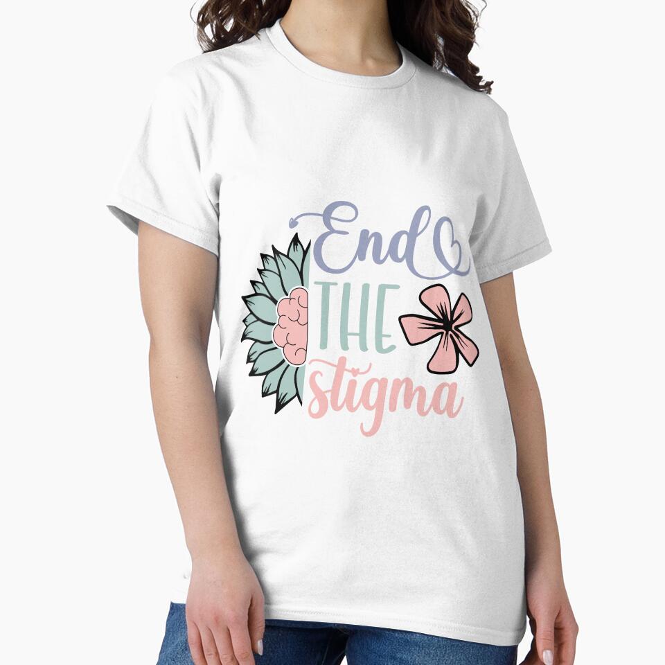 End the stigma. Mental health matters v2 by MHTreasures T-Shirts, Hoodie, Sweatshirt | BlankRebels.com (Image 2)