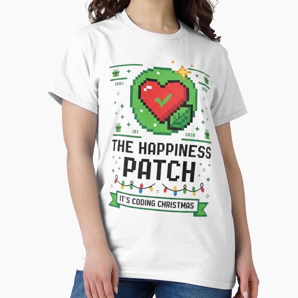 The Happiness Patch | Geek Happiness Patch | Motivational Gift for Programmers by Artbesttopic T-Shirts,... (Image 2)