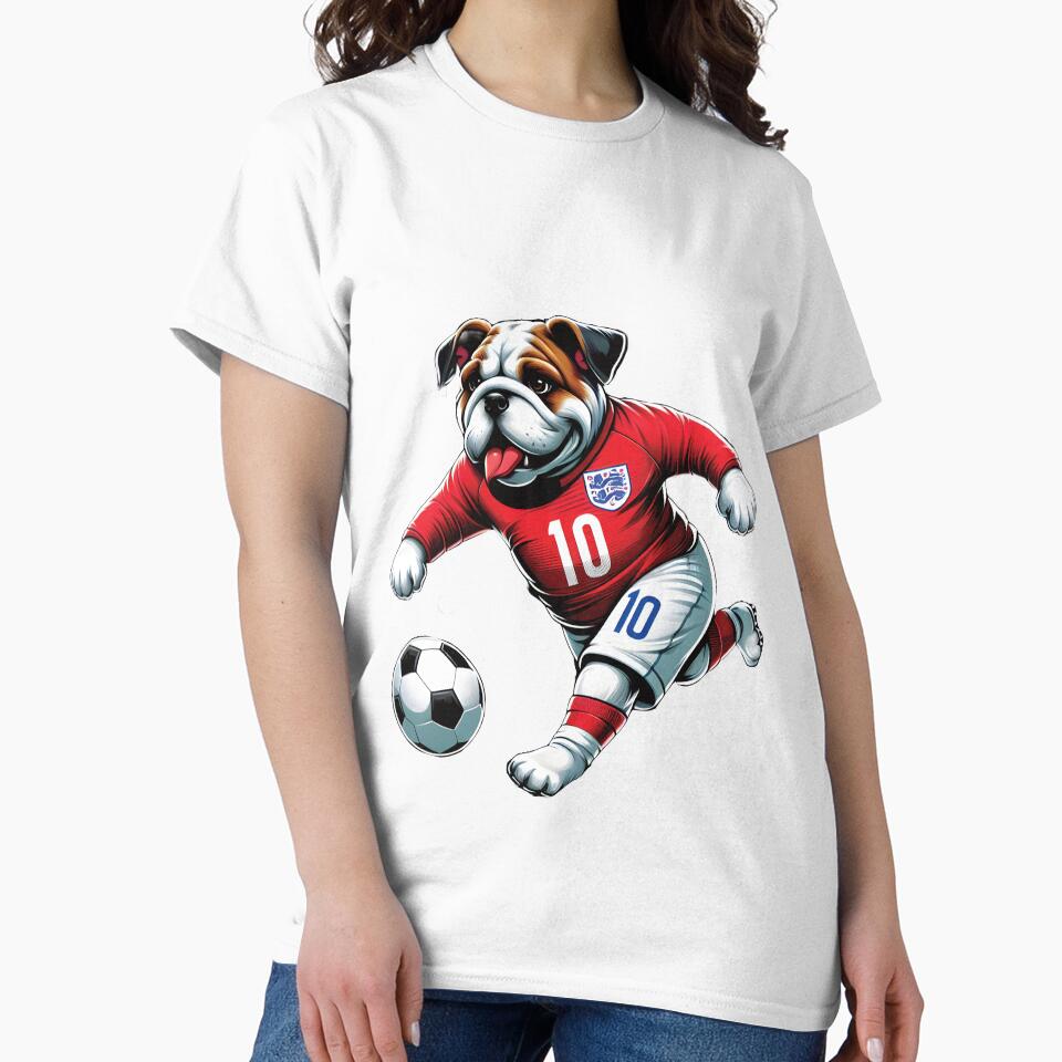 Funny English bulldog playing soccer by BuxomBabe21