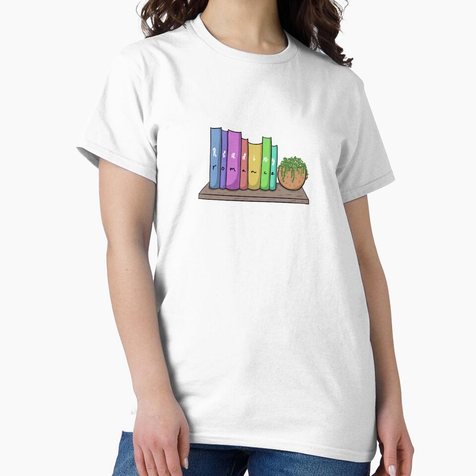 Reading Romance - Book Lover Illustration by AllTheWordsShop T-Shirts, Hoodie, Sweatshirt | BlankRebels.com (Image 2)