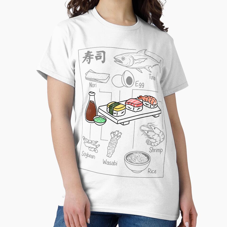 Sushi Ingredients by Kimprut T-Shirts, Hoodie, Sweatshirt | BlankRebels.com (Image 2)