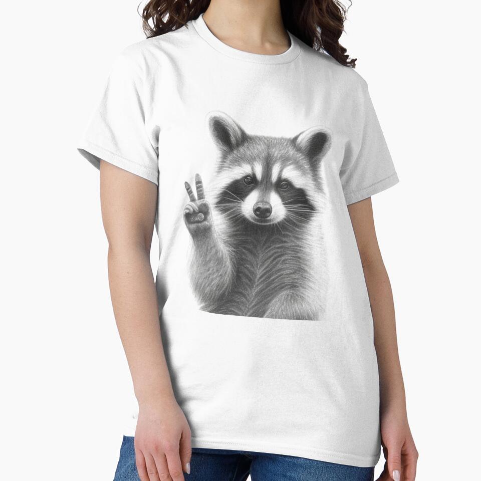 Peace & Love Trash Panda by reelyfresh T-Shirts, Hoodie, Sweatshirt | BlankRebels.com (Image 2)
