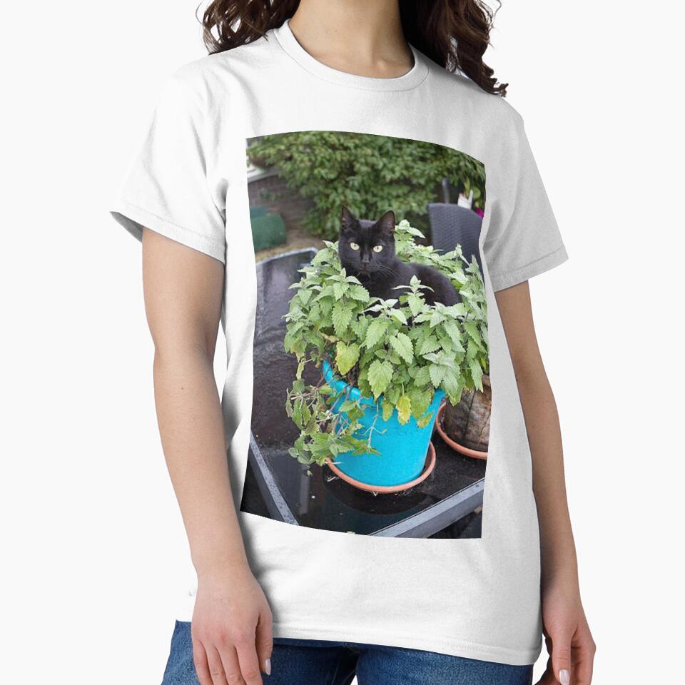Cat in a Plant by lalaroseeeee T-Shirts, Hoodie, Sweatshirt | BlankRebels.com (Image 2)