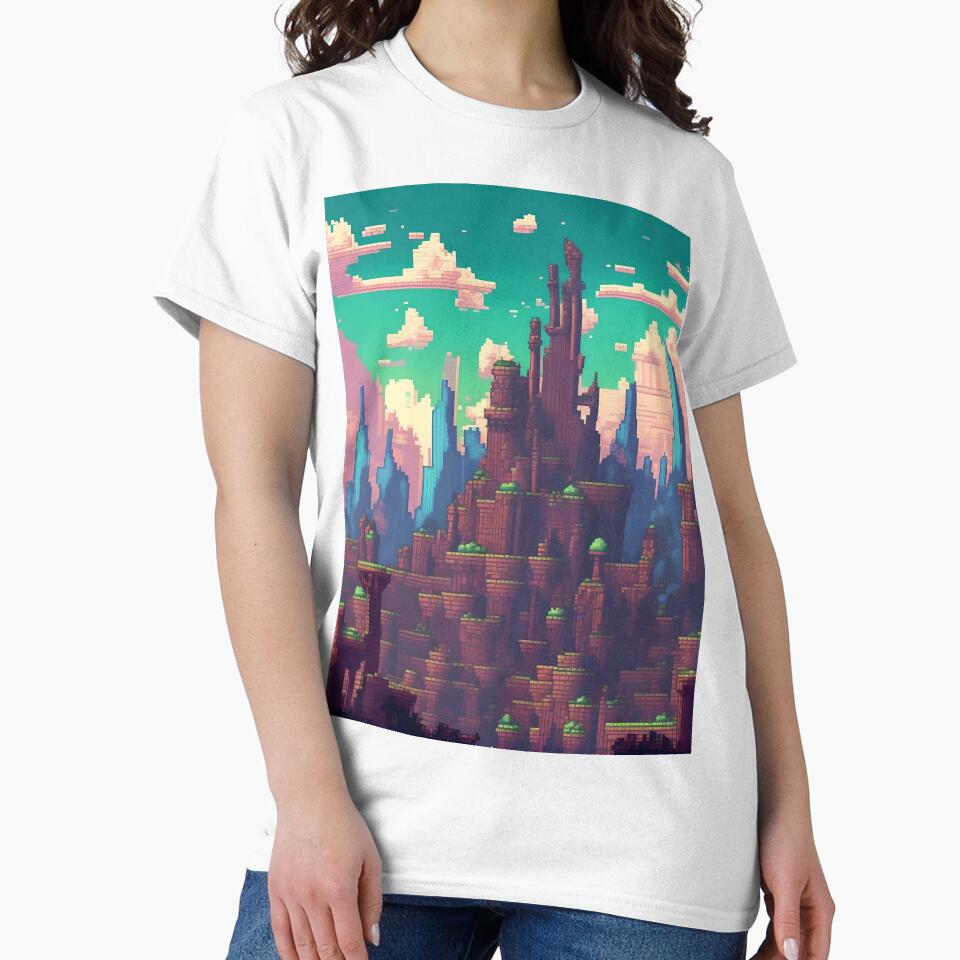 Pixelated City Abstract Art T-Shirts, Hoodie, Sweatshirt