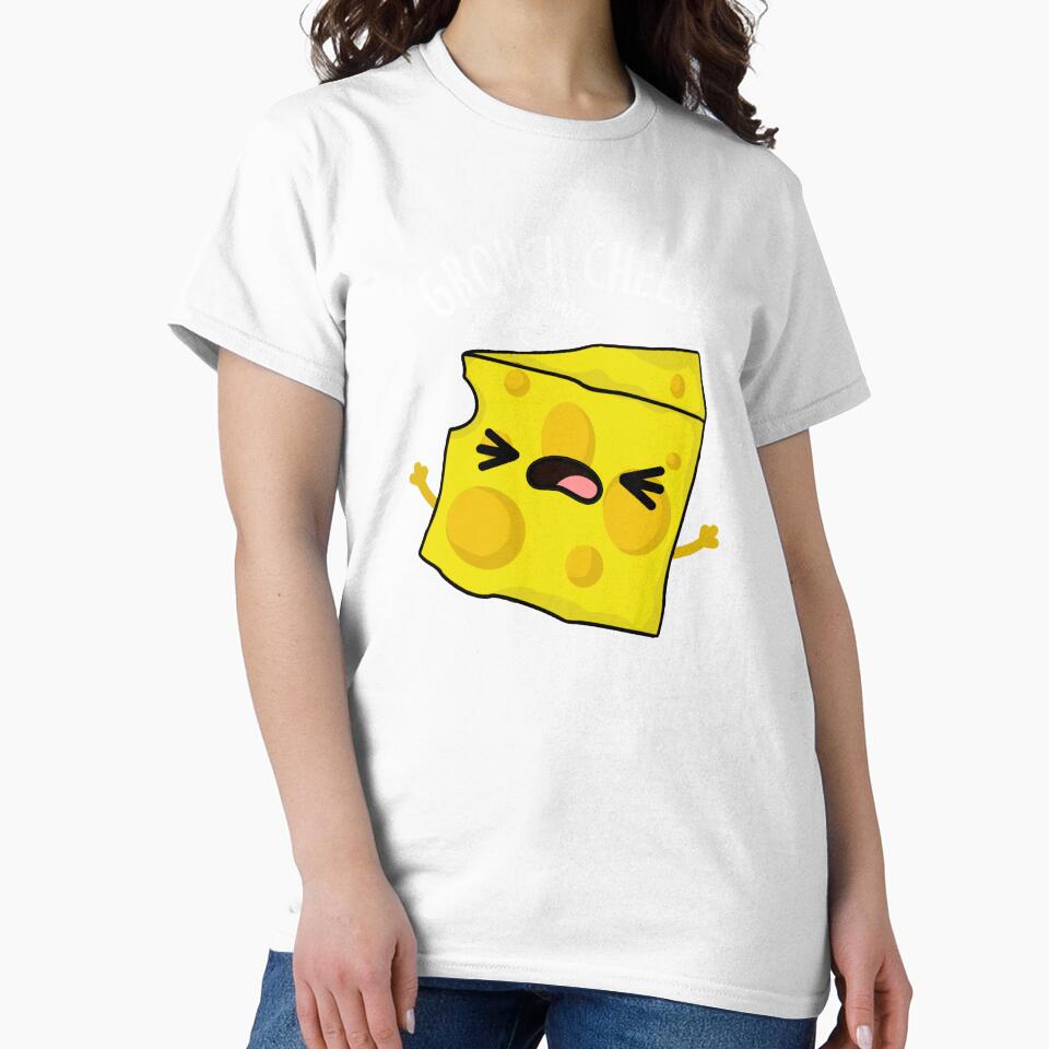 Grou-cheese Funny Cheese Pun (Dark BG) by punnybone