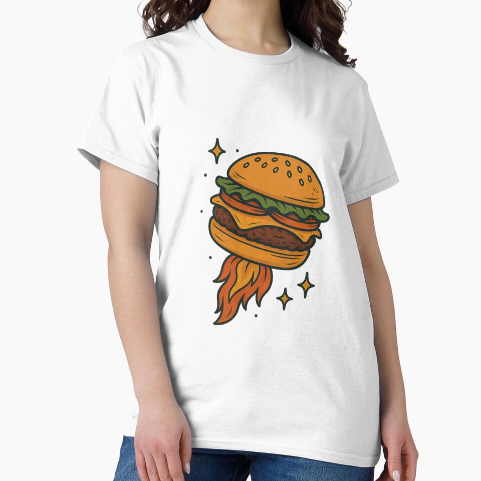 Space Burger Rocket – Cosmic Fast Food Art by TecPixels T-Shirts, Hoodie, Sweatshirt | BlankRebels.com (Image 2)