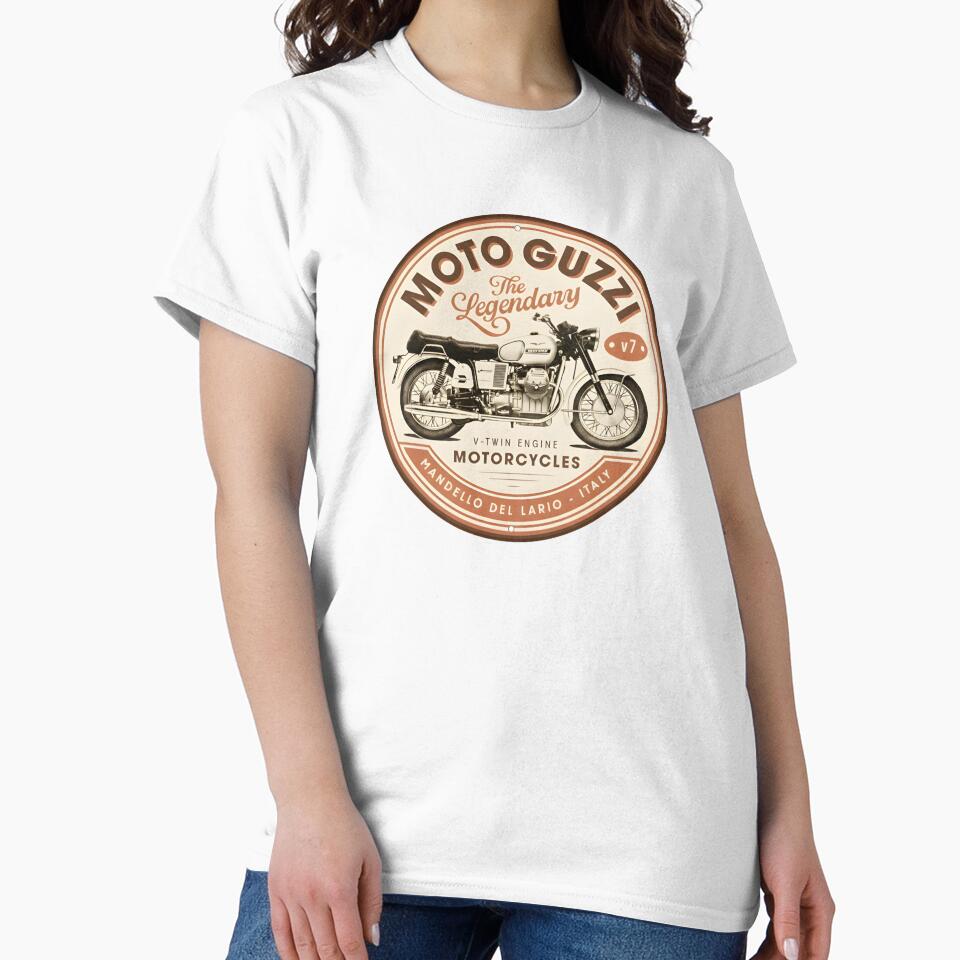 Vintage Moto Guzzi V7 Legendary Motorcycle Tin Sign Design by CharlieDesings