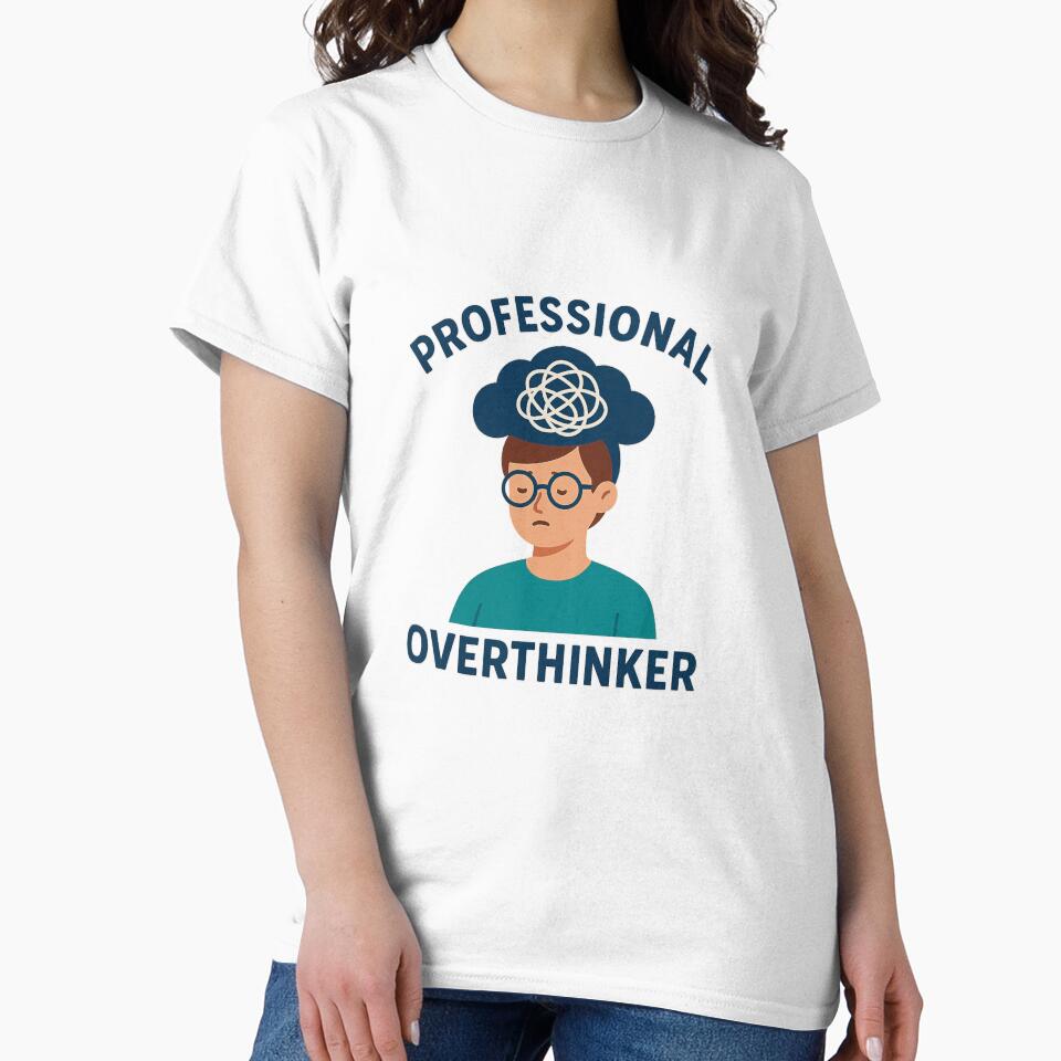 Professional Overthinker - Funny Anxiety & Introvert T-Shirt by DJCApparel Hoodie, Sweatshirt | BlankRebels.com (Image 2)