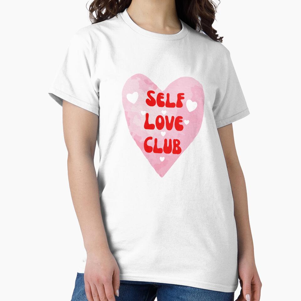 Self Love Club Watercolor Heart Quote by Inkworksbyshery T-Shirts, Hoodie, Sweatshirt | BlankRebels.com (Image 2)