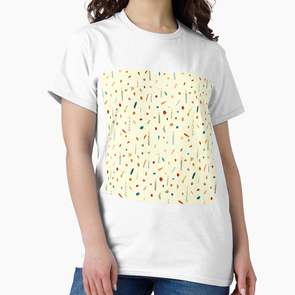 Confetti Candle Cute Pattern Watercolor Yellow Yana Mustafina Boho Soulful T-Shirts, Hoodie, Sweatshirt