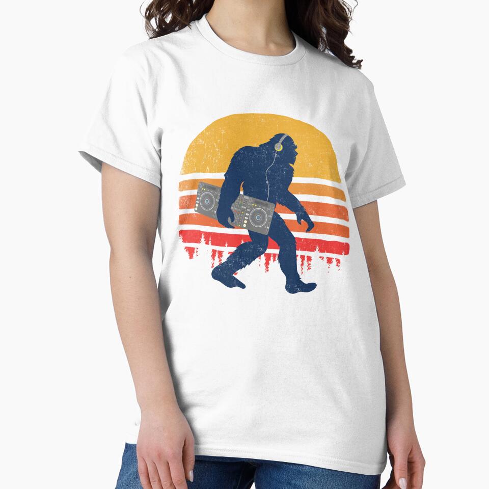 Bigfoot DJ Sasquatch - Funny DJ Graphic - T-Shirt - w by Gerdek Hoodie, Sweatshirt | BlankRebels.com (Image 2)