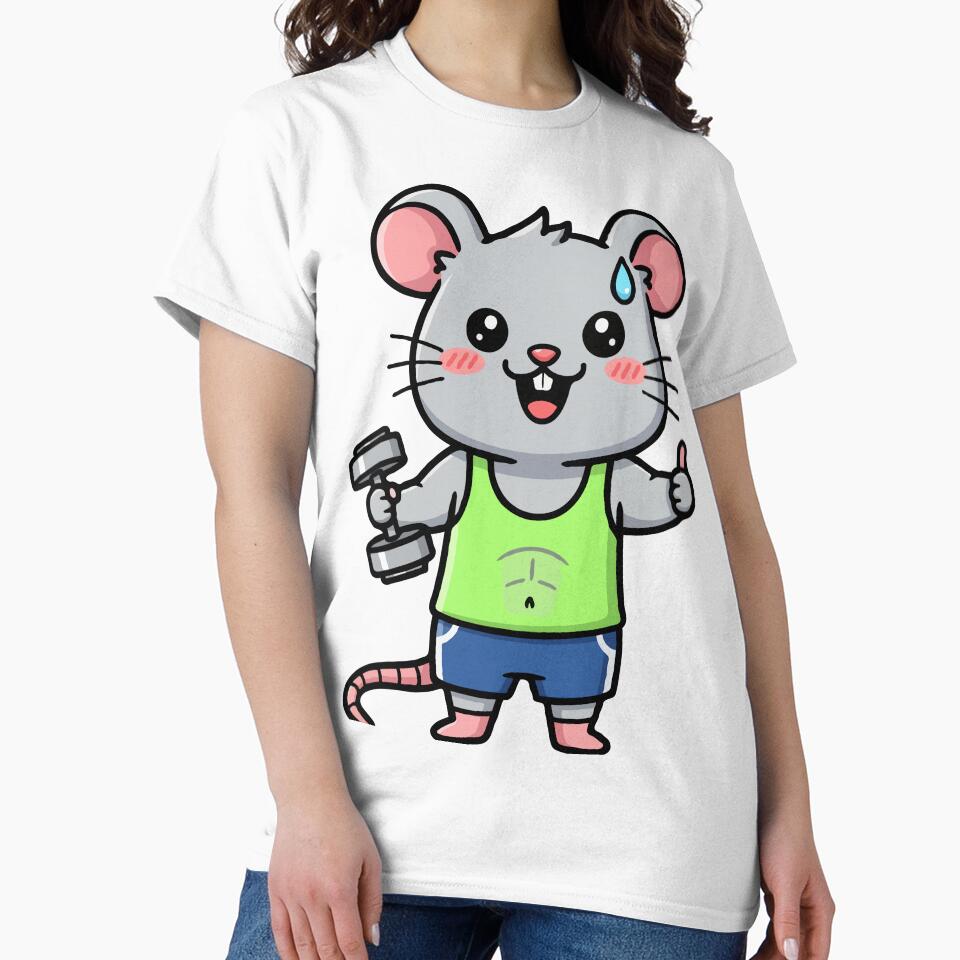Workout Buddy – Kawaii Gym Rat by Hamza Mrizak T-Shirts, Hoodie, Sweatshirt | BlankRebels.com (Image 2)