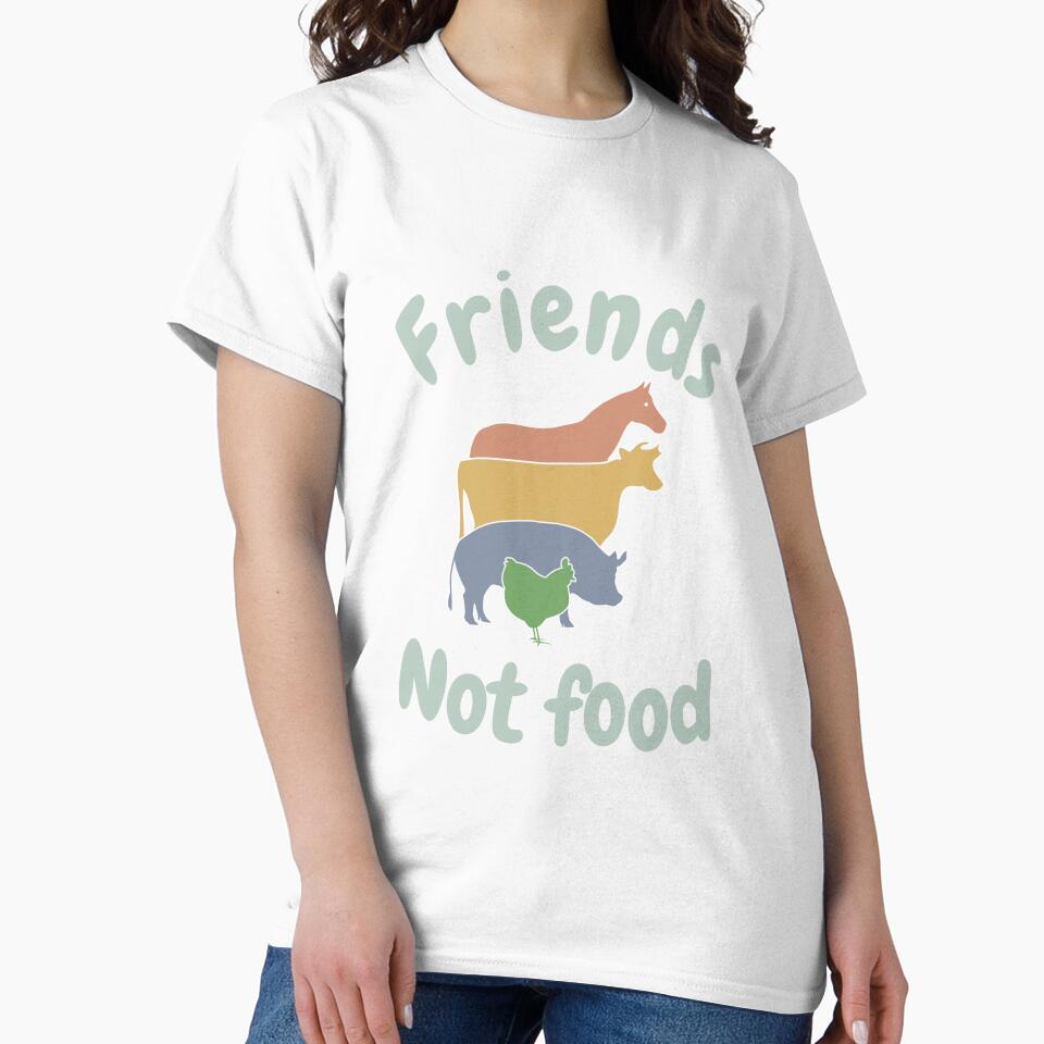 Friends not food go vegan by sanartstudio T-Shirts, Hoodie, Sweatshirt | BlankRebels.com (Image 2)