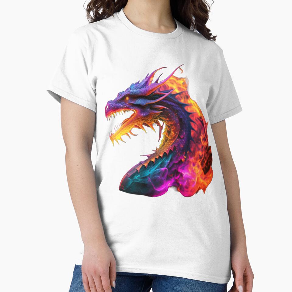 Colourful and Wonderful Dragon on Fire by GloriousArtSKD T-Shirts, Hoodie, Sweatshirt | BlankRebels.com (Image 2)